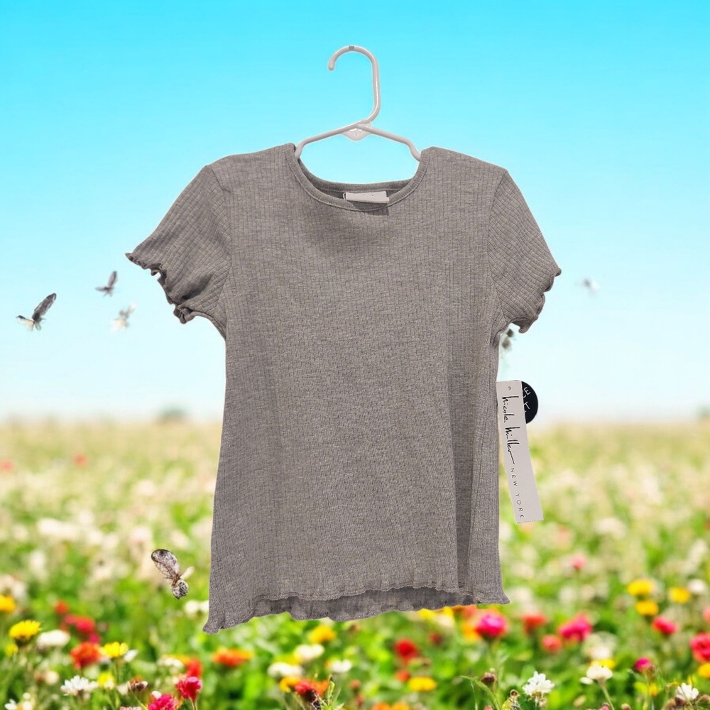 Casual Pink and Gray Short Sleeve Crew Neck Dress